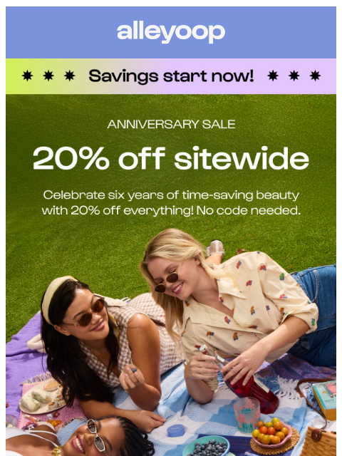 meetalleyoop newsletter: Our anniversary sale is LIVE 🎉