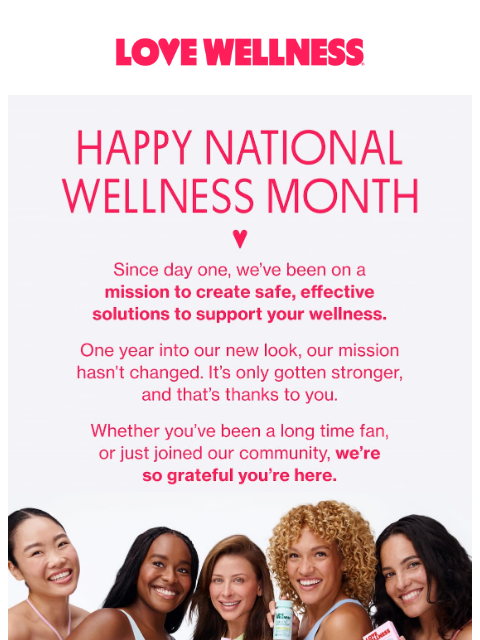 lovewellness newsletter: A whole month, for wellness?!