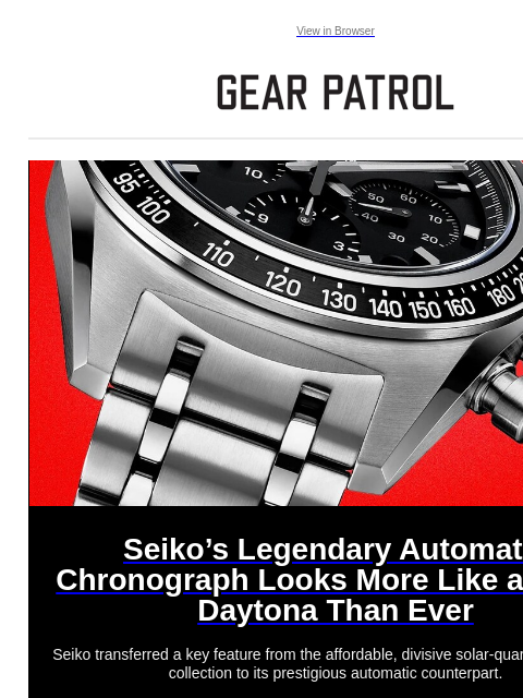 gearpatrol newsletter: Seiko’s New Speedtimer Costs a Fraction of the Rol...