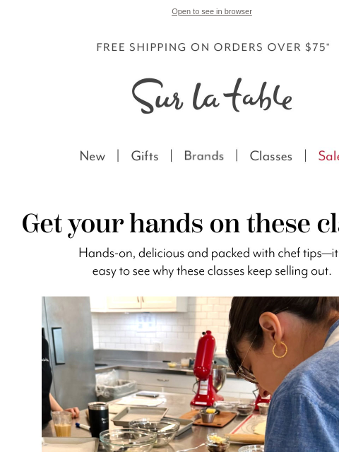 surlatable newsletter: Get in here! These bestselling classes are filling...