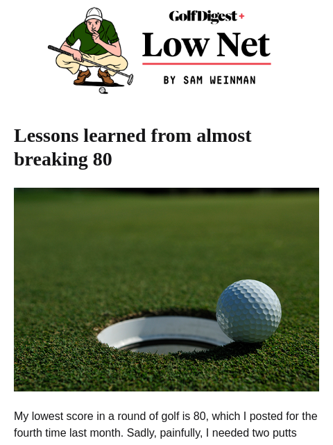 golfdigest newsletter: The barriers to 79