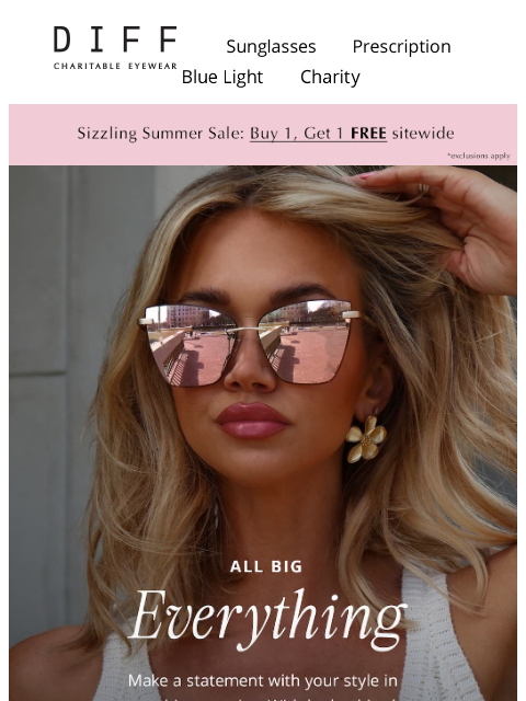 diffeyewear newsletter: The Statement Edit 😘