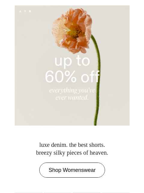 ayr newsletter: adios 🌀 up to 60% OFF