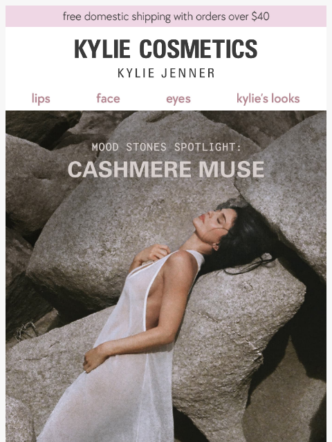 kyliecosmetics newsletter: meet cashmere muse 🩶