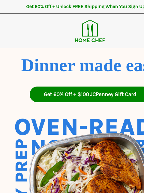 homechef newsletter: Knock, knock 🏡 Easy-prep meals are waiting