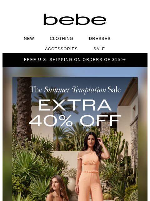 bebe newsletter: 40% Off Sale. The Outfit You Saved Is Not Waiting ...