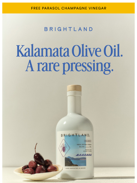 brightland newsletter: The Olive You Know, Reimagined.