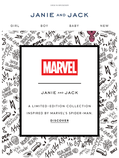 janieandjack newsletter: New in: our Marvel Spider-Man collection