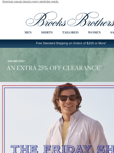 brooksbrothers newsletter: The Friday Shop: Up to 50% off