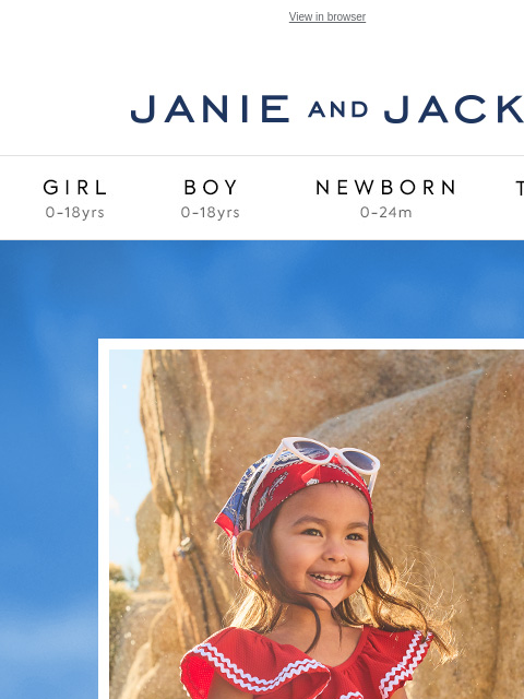 So many styles are up to 70% off. View in browser Stores Janie and Jack Girl Boy Newborn Tween Janie and Jack Girl Boy Newborn Tween We Think You'll Love These Girl Boy Newborn Girl Newborn Boy