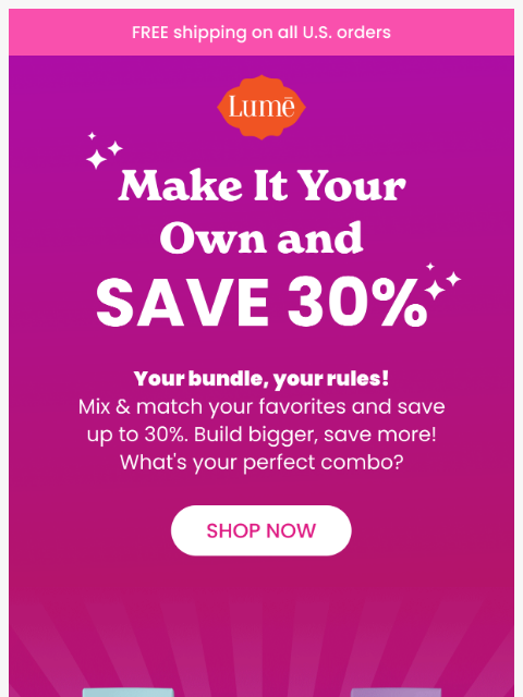lumedeodorant newsletter: 💥 Save up to 30% with BYO Bundles