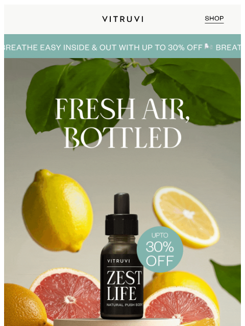 vitruvi newsletter: Refreshing Scents & Savings 🧊 Up To 30% Off!