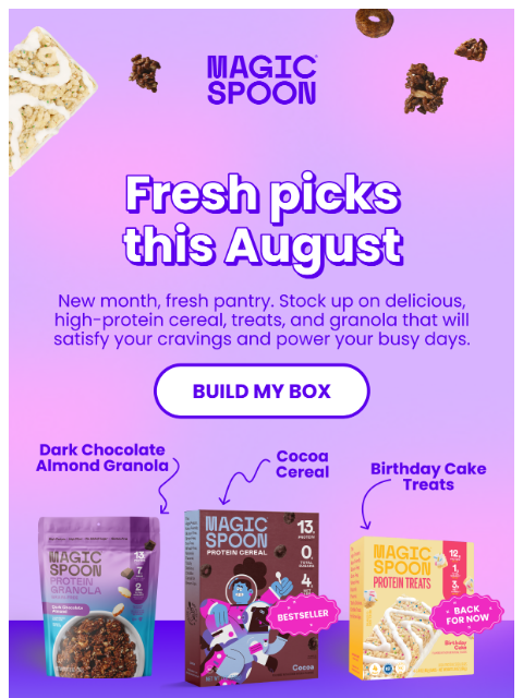 magicspoon newsletter: Fresh picks this August 🛒
