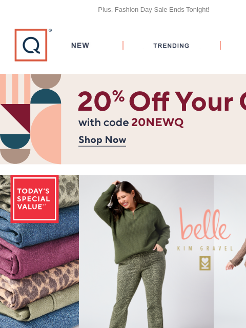 qvcemail newsletter: Don't Miss This Kim Gravel Deal + Get 20% Off