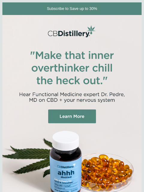 thecbdistillery newsletter: CBD + Your Nervous System