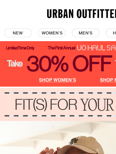 urbanoutfitters newsletter: 30% off fits for lounging