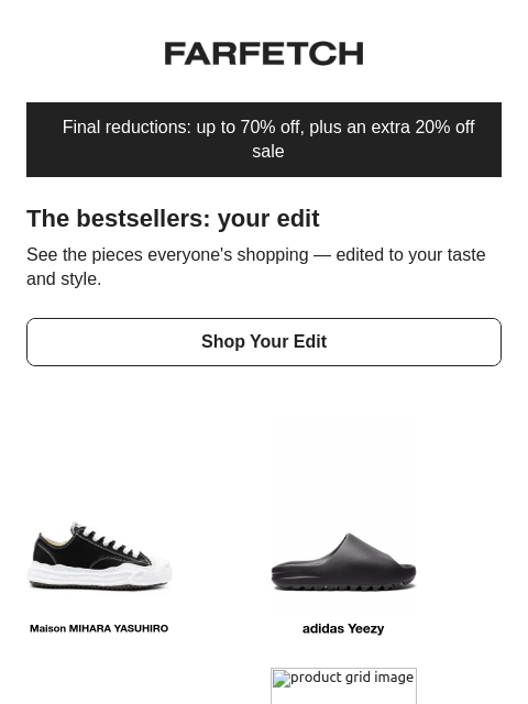 farfetch newsletter: Presenting the bestsellers