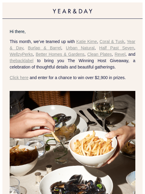 yearandday newsletter: The Winning Host Giveaway Is Here
