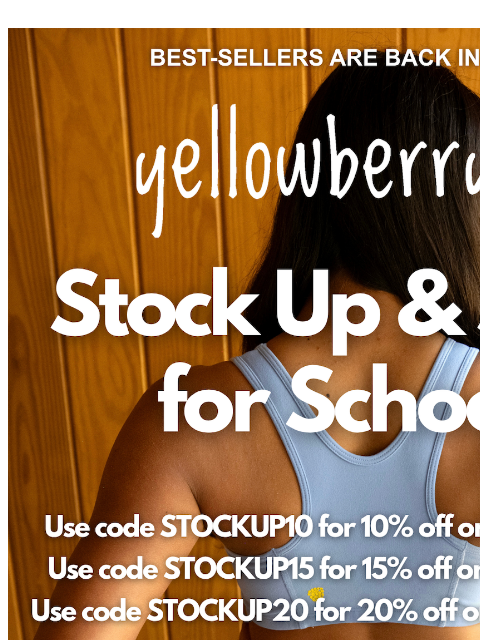 yellowberrycompany newsletter: Stock Up and Save 🛍️
