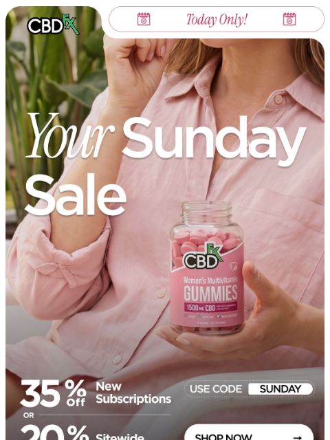 cbdfx newsletter: Your Sunday Sale is here: up to 35% OFF your faves...