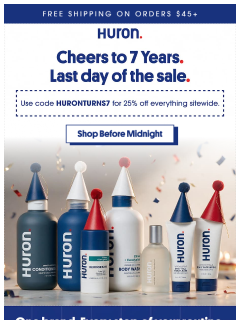 usehuron newsletter: Birthday sale ends tonight — 25% off.