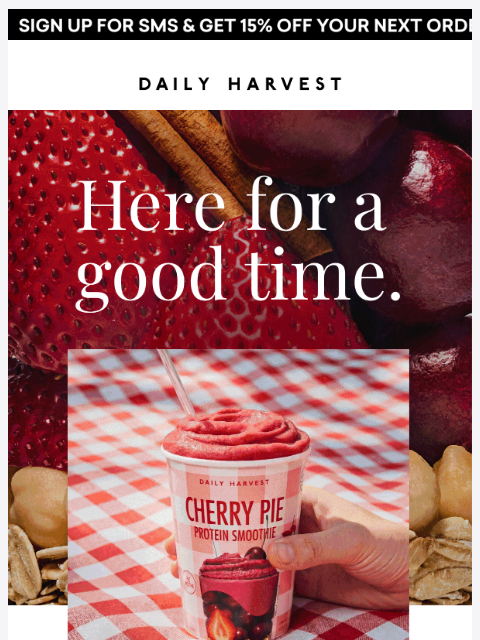 daily-harvest newsletter: These limited-edition smoothies won't stick around