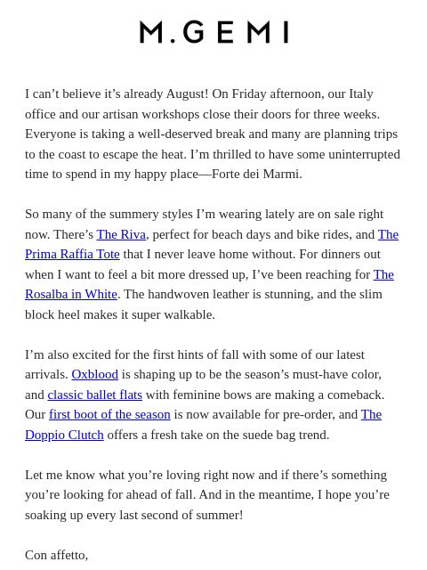mgemi newsletter: What I’m Loving Right Now