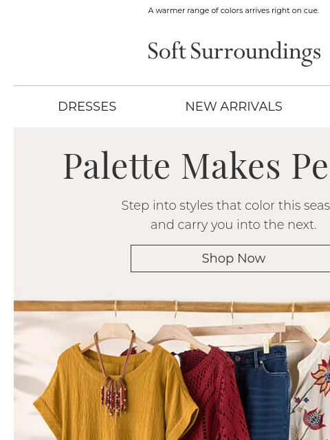 softsurroundings newsletter: Richer Hues Take the Lead