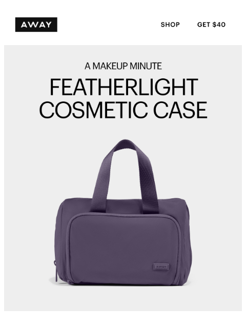 awaytravel newsletter: Introducing the Featherlight Cosmetic Case
