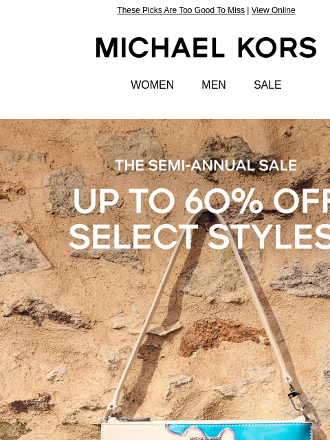 michaelkorsmail newsletter: Sale Away With Up To 60% Off