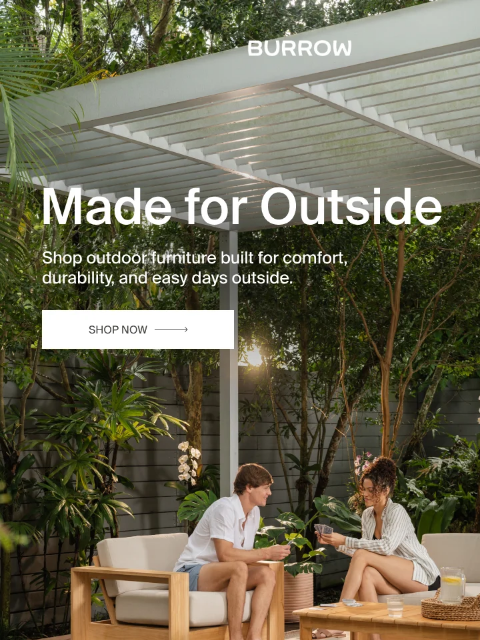 burrow newsletter: Step outside. Stay a while.