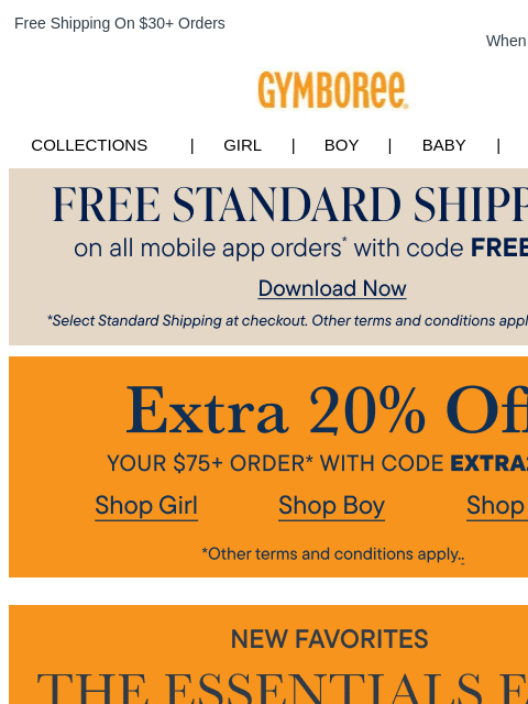 gymboree newsletter: New + Elevated Essential Styles