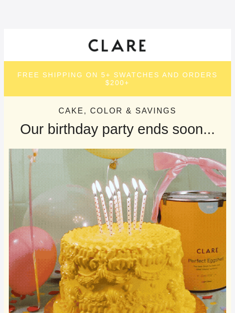 clare newsletter: Final hours to save 15% sitewide ⏳