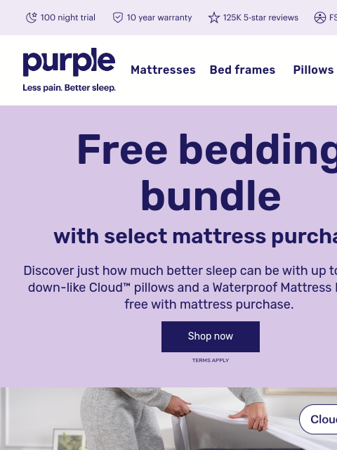 purple newsletter: You don't sleep on just a mattress