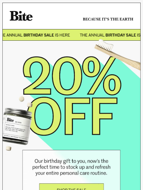 bitetoothpastebits newsletter: This only happens once a year.