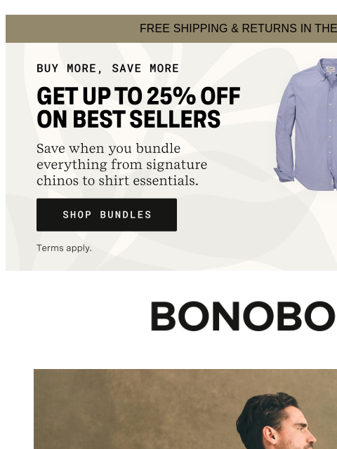 bonobos newsletter: Best Sellers for Hot Days and Cold Nights
