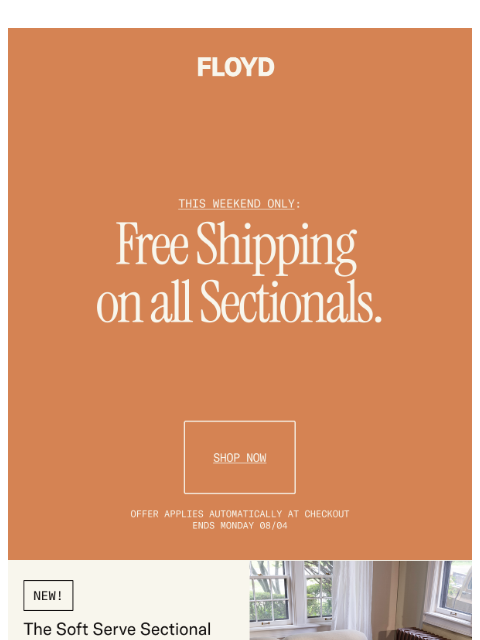 floydhome newsletter: Reminder: Sectionals ship free