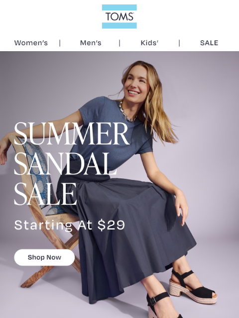 toms newsletter: Summer Sandal Sale Spotlight—The Isla Peep Toe