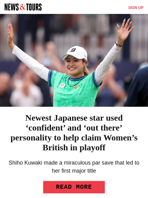 golfdigest newsletter: Another young PGA Tour star emerges