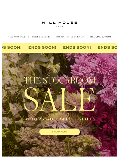 hillhousehome newsletter: Ends Soon: Up to 75% Off
