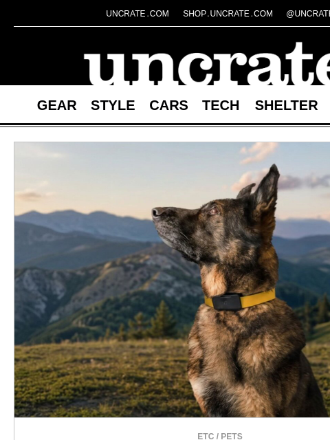 uncrate newsletter: Fi Ultra Satellite Dog Tracker & more