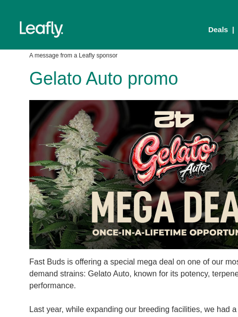 leafly newsletter: Once in a lifetime promo! 🌱
