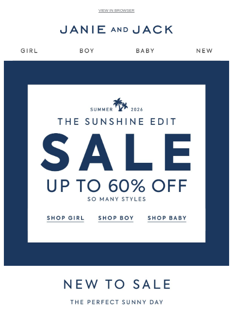 janieandjack newsletter: 100s of summer looks, now on sale