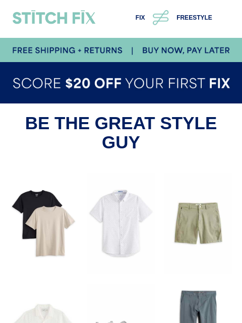stitchfix newsletter: We shop for you
