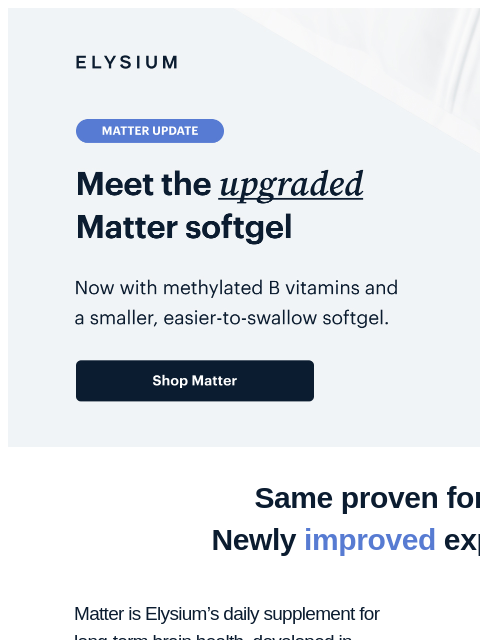 elysiumhealth newsletter: Matter just got an upgrade