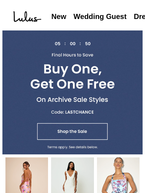 lulus newsletter: Buy One, Get One: 100s OF STYLES UNDER $15* 🤩​