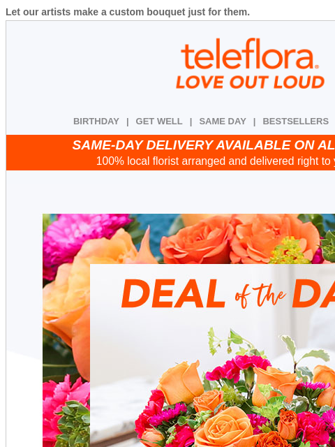 teleflora newsletter: Seal this Deal 🌟 Enjoy 20% Off