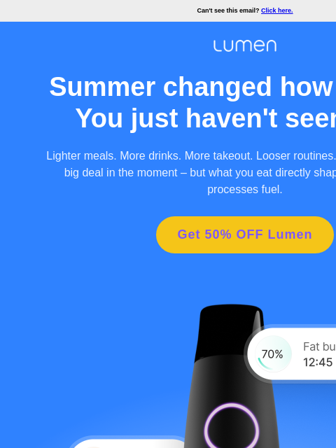 lumen newsletter: The window to catch your summer habits closes soon