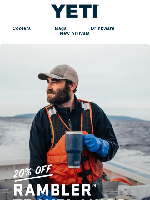 yeti newsletter: 20% Off Rambler® Travel Mugs
