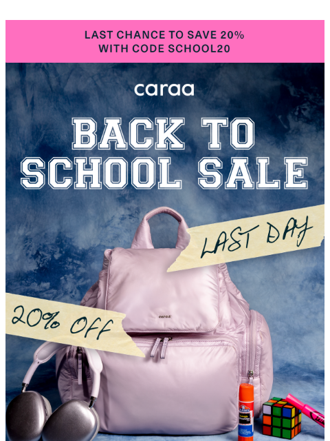 caraa newsletter: Last Chance: 20% Off with Code SCHOOL20